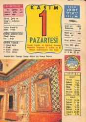 1 Kasım 1982 Takvim Yaprağı - Doğum Günü Hediyesi EFM(N)11869