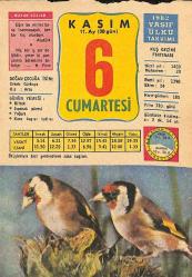 6 Kasım 1982 Takvim Yaprağı - Doğum Günü Hediyesi EFM(N)11877