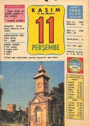 11 Kasım 1982 Takvim Yaprağı - Doğum Günü Hediyesi EFM(N)11884