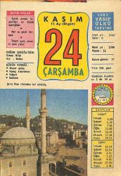 22 Kasım 1982 Takvim Yaprağı - Doğum Günü Hediyesi EFM(N)11923