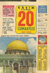 20 Kasım 1982 Takvim Yaprağı - Doğum Günü Hediyesi EFM(N)11927