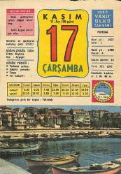 17 Kasım 1982 Takvim Yaprağı - Doğum Günü Hediyesi EFM(N)11928