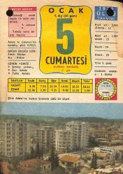 5 Ocak 1974 Takvim Yaprağı - Doğum Günü Hediyesi EFM(N)12403