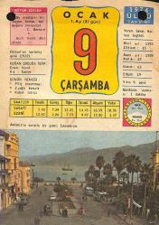 9 Ocak 1974 Takvim Yaprağı - Doğum Günü Hediyesi EFM(N)12407