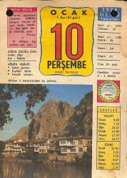 10 Ocak 1974 Takvim Yaprağı - Doğum Günü Hediyesi EFM(N)12408