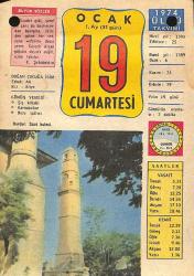 19 Ocak 1974 Takvim Yaprağı - Doğum Günü Hediyesi EFM(N)12416