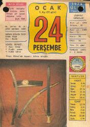 24 Ocak 1974 Takvim Yaprağı - Doğum Günü Hediyesi EFM(N)12421