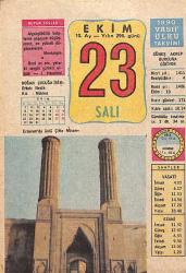 23 Ekim 1990 Takvim Yaprağı - Doğum Günü Hediyesi EFM(N)12434