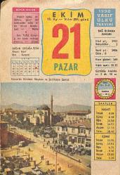 21 Ekim 1990 Takvim Yaprağı - Doğum Günü Hediyesi EFM(N)12436