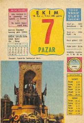 Efemera - 7 Ekim 1990 Takvim Yaprağı - Doğum Günü Hediyesi EFM(N)12463 - kitantik - kitaLog