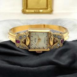 Vintage Citizen 18 Ayar Altın Elmas ve Yakut Taşlı Kurmalı Kadın Kol Saati – 19.77g | Antika / Koleksiyonluk ELM369 #25.58