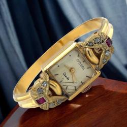 Vintage Citizen 18 Ayar Altın Elmas ve Yakut Taşlı Kurmalı Kadın Kol Saati – 19.77g | Antika / Koleksiyonluk ELM369 #25.58