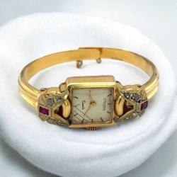 Vintage Citizen 18 Ayar Altın Elmas ve Yakut Taşlı Kurmalı Kadın Kol Saati – 19.77g | Antika / Koleksiyonluk ELM369 #25.58