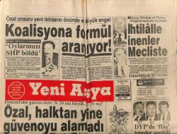 Yeni Asya Gazetesi 22 Ekim 1991 - Koalisyona Formül Aranıyor GZ104320