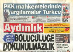 Aydınlık Gazetesi 16 Kasım 2012 - AKPnin Anayasa Önerisi Bölücülüğe Dokunulmazlık GZ107273