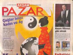 Akşam Gazetesi Pazar Eki 31 Aralık 2006 - Nazım Hikmetin Hayatını Anlatan Mavi Gözlü Dev Filmiyle Gündemde Olan Yetkin Dikinciler GZ109148