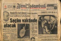 Yeni İstanbul Gazetesi 16 Nisan 1965 - TRT CHPnin Organı Oldu, Dr.Küçük Türkler Ada Arazisinin 3te Birine Sahip GZ109243