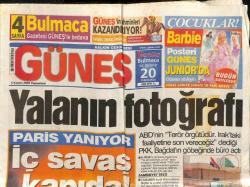 Güneş Gazetesi 5 Kasım 2005 - Seda Sayanı Şok Eden İtiraf - Deniz Seki , Aşk Acısını Kıbrısta Unutacak GZ109271