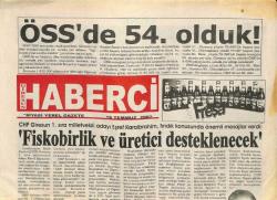 Efemera - Giresun Haberci Gazetesi 16 Temmuz 2007 - ÖSSde 54. Olduk ! - YSK , CHPnin Gemili Afişlerini Serbest Bıraktı GZ109341 - kitantik - kitaLog