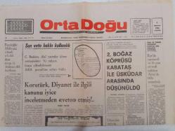 Ortadoğu Gazetesi - 2 Haziran 1976 - Boğaz Köprüsü Kabataş İle Üsküdar Arasına Düşünüldü GZ111481