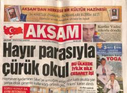 Akşam Gazetesi 25 Eylül 2004 - Kurtlar Vadisi Rekorla Döndü - Çorumda Yerli Hannibal Paniği GZ113533