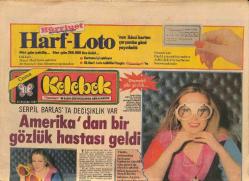 Hürriyet Gazetesi Kelebek Eki 25 Haziran 1982 - Serpil Barlasta Değişiklik Var - Perran Kutman Dedikoduları Yalanlıyor GZ114166