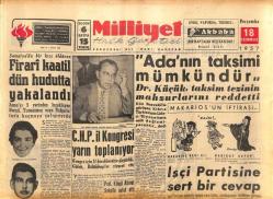 Milliyet Halk Gazetesi 18 Temmuz 1957 - Asya Gribi İskenderunda - CHP İl Kongresi Yarın Toplanıyor GZ117787