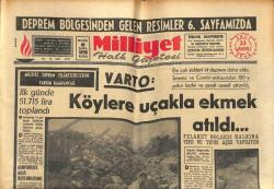 Milliyet Halk Gazetesi 23 Ağustos 1966 - Köylere Uçakla Ekmek Atıldı... - Felaket Bölgesi Halkına Tifo Ve Tifüs Aşısı Yapılıyor GZ121512