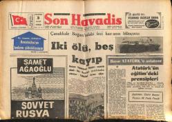 Son Havadis Gazetesi 3 Kasım 1966 - Gürselin Gelini 3500 Lira Nafaka İstiyor - Bayarın Çankayada Kaybolan Tahvilleri GZ124360