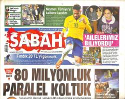 Sabah Gazetesi 14 Kasım 2014 - Rosettanın Güneş Panelleri Tehlikede - U2nin Solisti Bono Ölümden Döndü GZ124436