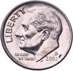 ABD 1 Dime 2001 (D) ÇA Roosevelt YMP10673
