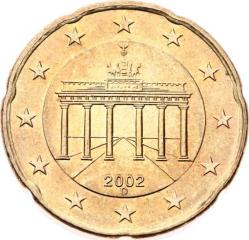 Almanya 20 Euro Cent 2002 (D) ÇİL YMP10893