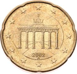 Almanya 20 Euro Cent 2002 (A) ÇA YMP10894