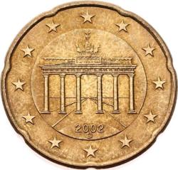 Almanya 20 Euro Cent 2002 (D) ÇİL YMP10896