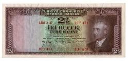 2.Emisyon 1. Tertip 2½ Türk Lirası Seri A37 NATUREL/ÇÇT+ TCK9325
