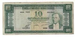 5.Emisyon 2. Tertip 10 Türk Lirası Seri T28 Temiz TCK9396