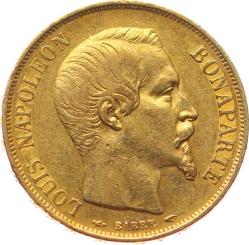 Fransa 20 Frank 1852 Altın *Napoléon Bonaparte* ÇİL YMP10939 #763