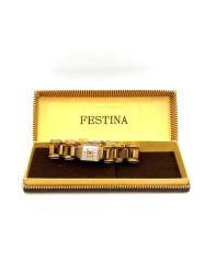 Festina Antika Altın Kaplama Kurmalı Bayan Kol Saati – Vintage Swiss Tasarım | SAA060 (#4.02)