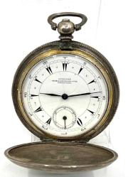 Longines Osmanlı Kadran Gümüş Kasa Porselen Mineli Anahtar Kurmalı Cep Saati – 55 mm | SAA066 #11.50