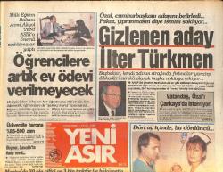 Yeni Asır Gazetesi 7 Eylül 1989 - ALTAY Öldü Öldü Dirildi - Demir-Çelik'te Müzakere... GZ131928