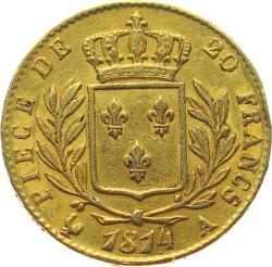 Fransa 20 Frank 1814 *Louis XVIII* ÇA YMP10977 #862