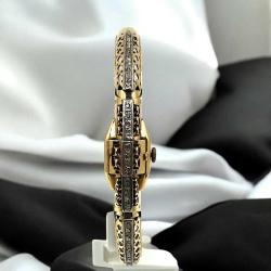 Nacar 18 Ayar Altın Elmas Taşlı Kurmalı Bayan Kol Saati – 25.26g | Antika / Koleksiyonluk ELM267 #31.60