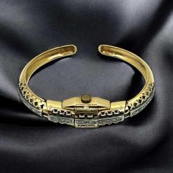 Nacar 18 Ayar Altın Elmas Taşlı Kurmalı Bayan Kol Saati – 25.26g | Antika / Koleksiyonluk ELM267 #31.60