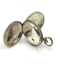 Osmanlı Kadran Anahtar Kurmalı Köstekli Gümüş Cep Saati – 44 mm | Çil Kondisyon (#1.20) SAA268