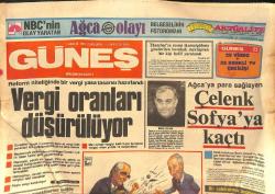 Efemera - Güneş Gazetesi 1 Aralık 1982 - Ağca'ya Para Sağlayan Bekir Çelenk Sofya'ya Kaçtı - Ajda Pekkan Zor Şartlarda Şarkı Söyledi GZ133346 - kitantik - kitaLog