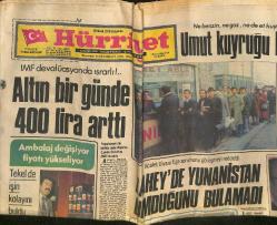 Hürriyet Gazetesi 20 Aralık 1978 - Altın Bir Günde 400 Lira Arttı - Büyük Firar Davası Başladı - Jacquelie Bisset'in Gözü Oscar'da GZ133493