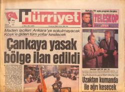 Hürriyet Gazetesi 4 Ocak 1991 - Çankaya Yasak Bölge İlan Edildi - Prenses Diana'dan Zarafet Dersleri GZ133888
