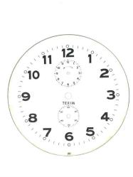 TEXIM Masa Saati Kadranı Karton.107mm KDRN7