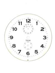 TEXIM Masa Saati Kadranı Karton.107mm KDRN8