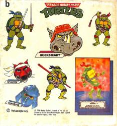 1990 Teenage Mutant Hero Turtles Ninja Kaplumbağalar Sticker - ÇOK NADİR KRT17987